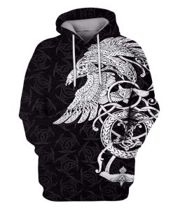 American Grown With Viking Roots Custom T-shirt - Hoodies Apparel HD-GH20486 3D Custom Fleece Hoodies Hoodie S 