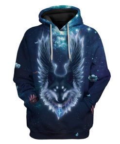 Angel Wolf In Night Custom T-Shirts Hoodies Apparel AN-TA1012192 3D Custom Fleece Hoodies Hoodie S 