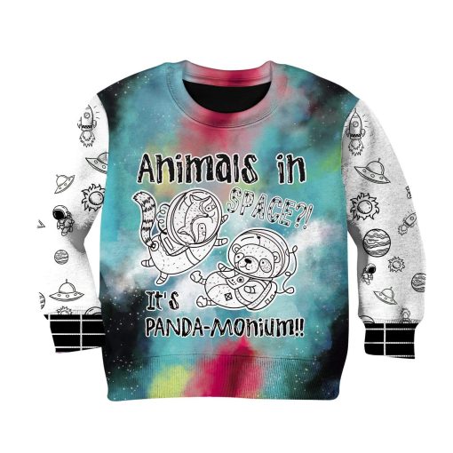 Animal in space Custom Hoodies T-shirt Apparel HD-GH1106210K kid 3D apparel Kid Sweatshirt S/6-8