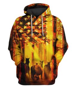 Animals are running Custom T-shirt - Hoodies Apparel HD-PET110462 3D Custom Fleece Hoodies Hoodie S 