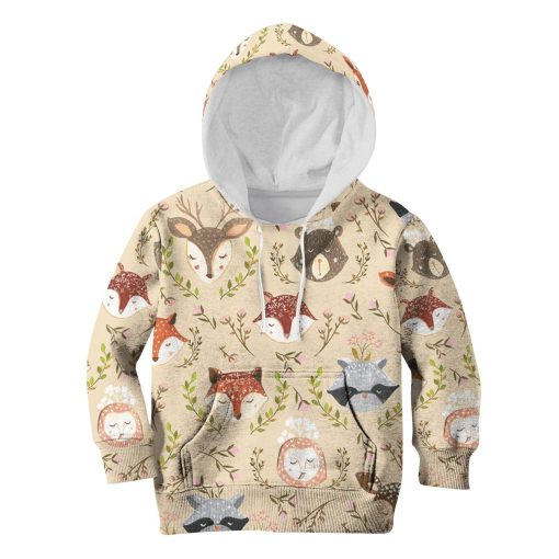 Animals In Spring Custom Hoodies T-shirt Apparel HD-PET110254K kid 3D apparel Kid Hoodie S/6-8