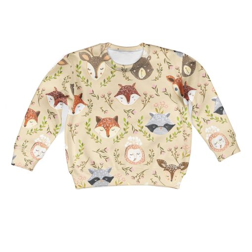 Animals In Spring Custom Hoodies T-shirt Apparel HD-PET110254K kid 3D apparel Kid Sweatshirt S/6-8