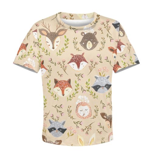 Animals In Spring Custom Hoodies T-shirt Apparel HD-PET110254K kid 3D apparel Kid T-Shirt XS