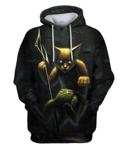 Aquaman Cat Version Custom T-shirt - Hoodies Apparel HD-PET110390 3D Custom Fleece Hoodies Hoodie S 