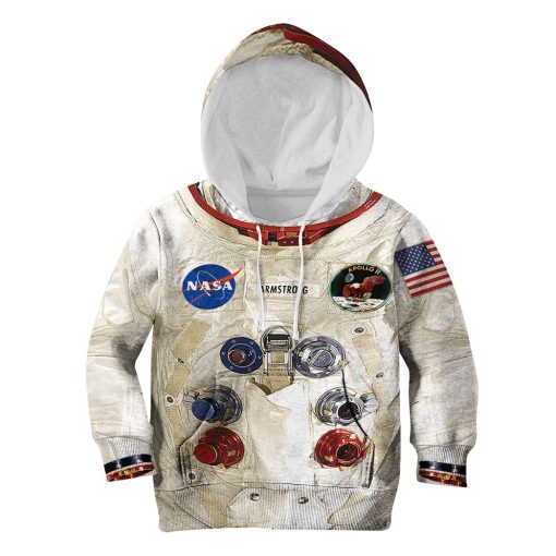 Armstrong Astronaut Kid Custom Hoodies T-shirt Apparel HD-KGH110124 kid 3D apparel Kid Hoodie 2XS/3-4