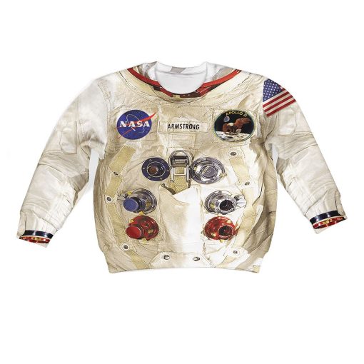 Armstrong Astronaut Kid Custom Hoodies T-shirt Apparel HD-KGH110124 kid 3D apparel Kid Sweatshirt 2XS/3-4