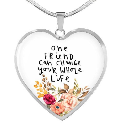 Gearhuman 3D Friendship Day One Friend Can Change Your Life Custom Heart Necklace 2 Gearhuman 3D Friendship Day One Friend Can Change Your Life Custom Heart Necklace - Image 2