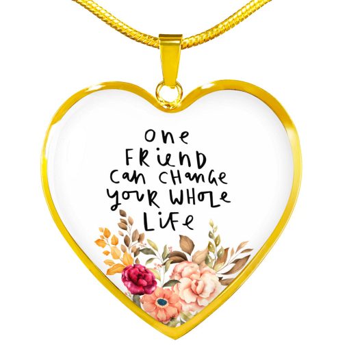 Gearhuman 3D Friendship Day One Friend Can Change Your Life Custom Heart Necklace 4 Gearhuman 3D Friendship Day One Friend Can Change Your Life Custom Heart Necklace - Image 4