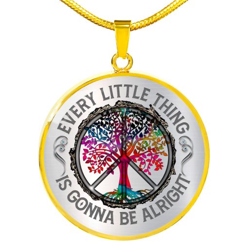 Gearhumans 3D Every Little Thing Is Gonna Be Alright Custom Necklace 2 Gearhumans 3D Every Little Thing Is Gonna Be Alright Custom Necklace - Image 2
