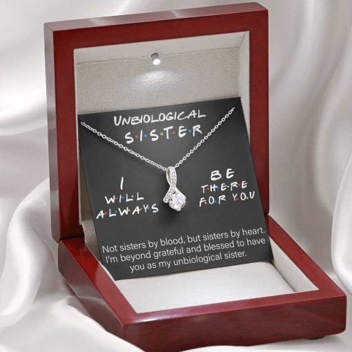 Gearhumans 3D Friendship Day Unbiological Sister Custom Hearts Necklace With Message Card 8 Gearhumans 3D Friendship Day Unbiological Sister Custom Hearts Necklace With Message Card - Image 8
