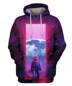 Astronaut come back from the moon Custom T-shirt - Hoodies Apparel GH110418 3D Custom Fleece Hoodies Hoodie S