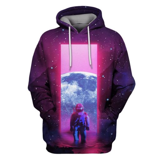 Astronaut come back from the moon Custom T-shirt - Hoodies Apparel GH110418 3D Custom Fleece Hoodies Hoodie S