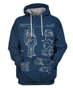 Astronaut Custom T-shirt - Hoodies Apparel HD-GH110511 3D Custom Fleece Hoodies Hoodie S