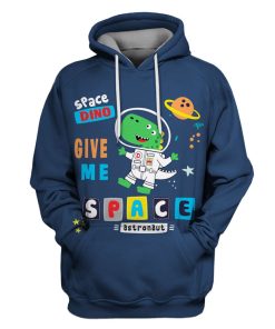 Astronaut Dino OuterSpace Custom T-shirt - Hoodies Apparel GH110209 3D Custom Fleece Hoodies Hoodie S