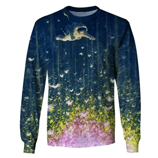 Astronaut Exploring Space Custom T-shirt - Hoodies Apparel GH110370 3D Custom Fleece Hoodies Long Sleeve S
