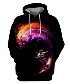 Astronaut facing with waves Custom T-shirt - Hoodies Apparel GH110248 3D Custom Fleece Hoodies Hoodie S