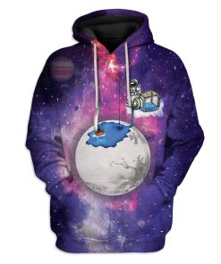 Astronaut Fishing Outer Space Custom T-Shirts Hoodies Apparel GL-DT1912193 3D Custom Fleece Hoodies Hoodie S 