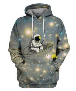 Astronaut Fishing OuterSpace Custom T-shirt - Hoodies Apparel GH110371 3D Custom Fleece Hoodies Hoodie S 