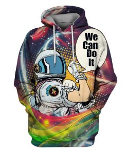 Astronaut I can do it Custom T-shirt - Hoodies Apparel GH110323 3D Custom Fleece Hoodies Hoodie S