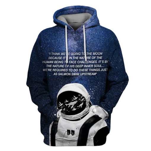 Astronaut In Galaxy Custom T-shirt - Hoodies Apparel GH110226 3D Custom Fleece Hoodies Hoodie S