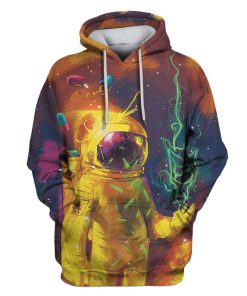 Astronaut In Galaxy Custom T-shirt - Hoodies Apparel HD-GH110532 3D Custom Fleece Hoodies Hoodie S 