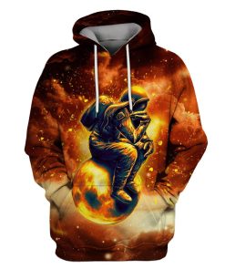 Astronaut in space Custom T-shirt - Hoodies Apparel GH110250 3D Custom Fleece Hoodies Hoodie S