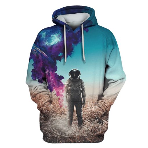 Astronaut In Space Custom T-shirt - Hoodies Apparel HD-GH110525 3D Custom Fleece Hoodies Hoodie S