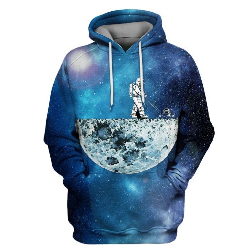 Astronaut in the moon's surface Custom T-shirt - Hoodies Apparel GH110376 3D Custom Fleece Hoodies Hoodie S