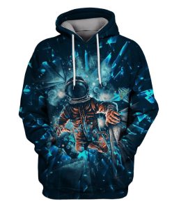 Astronaut in the space Custom T-shirt - Hoodies Apparel GH110253 3D Custom Fleece Hoodies Hoodie S 