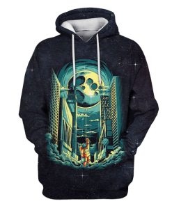 Astronaut in the space Custom T-shirt - Hoodies Apparel GH110307 3D Custom Fleece Hoodies Hoodie S 