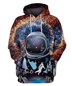 Astronaut in the space Custom T-shirt - Hoodies Apparel GH110322 3D Custom Fleece Hoodies Hoodie S 