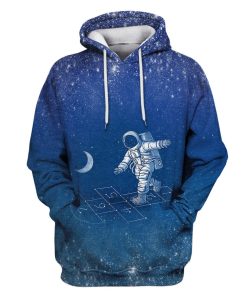 Astronaut in the space Custom T-shirt - Hoodies Apparel GH110337 3D Custom Fleece Hoodies Hoodie S 