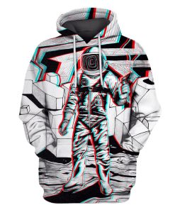 Astronaut in the space with a gun Custom T-shirt - Hoodies Apparel HD-GH110299 3D Custom Fleece Hoodies Hoodie S 