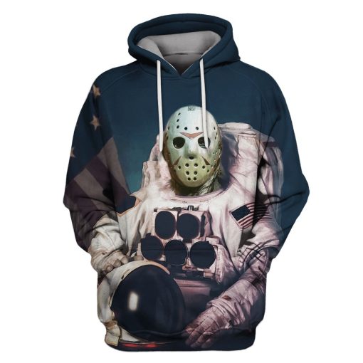 Gearhumans Astronaut JasonVoorhees Custom T-shirt - Hoodies Apparel 1 Astronaut JasonVoorhees Custom T-shirt - Hoodies Apparel GH110255 3D Custom Fleece Hoodies Hoodie S