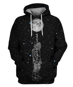 Astronaut Love you to the moon and back Custom T-shirt - Hoodies Apparel HD-GH110393 3D Custom Fleece Hoodies Hoodie S 