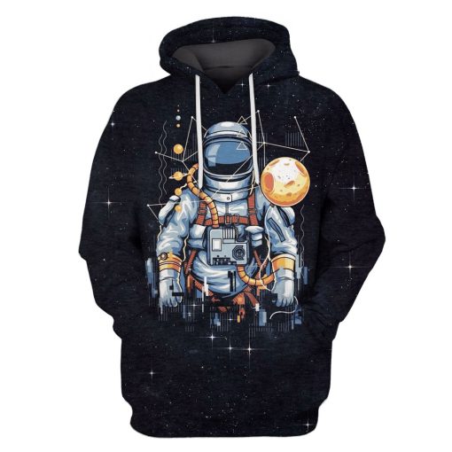 Astronaut Machine Outerspace Custom T-shirt - Hoodies Apparel GH110332 3D Custom Fleece Hoodies Hoodie S