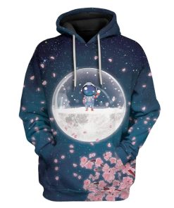 Astronaut On Winter Moon Custom T-Shirts Hoodies Apparel NA-TA1012194 3D Custom Fleece Hoodies Hoodie S 