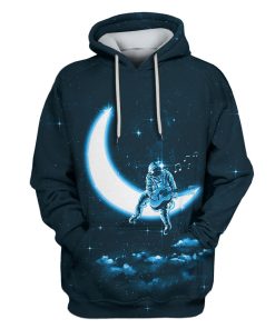 Astronaut Singing On The Moon Custom T-shirt - Hoodies Apparel HD-GH110554 3D Custom Fleece Hoodies Hoodie S 