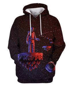 Astronaut skull in space Custom T-shirt - Hoodies Apparel GH110261 3D Custom Fleece Hoodies Hoodie S