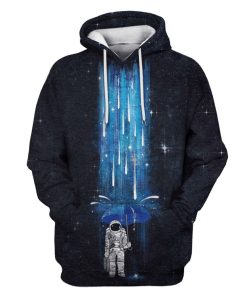 Astronaut Standing under the rain Custom T-shirt - Hoodies Apparel GH110293 3D Custom Fleece Hoodies Hoodie S 