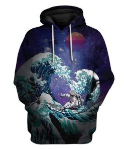 Astronaut Surfing Off Wave Custom T-Shirts Hoodie Apparel HD-TA0502205 3D Custom Fleece Hoodies Hoodie S 