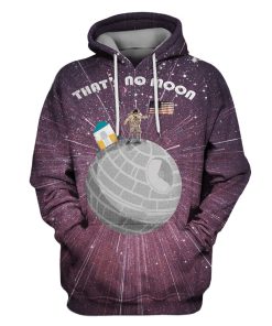 Astronaut That's No Moon OuterSpace Custom T-shirt - Hoodies Apparel GH110413 3D Custom Fleece Hoodies Hoodie S 
