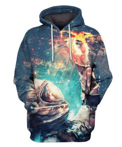 Astronaut Touching Space Custom T-shirt - Hoodies Apparel GH110252 3D Custom Fleece Hoodies Hoodie S 