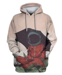 Astronaut Under Umbrella Custom T-shirt - Hoodies Apparel HD-GH110550 3D Custom Fleece Hoodies Hoodie S 