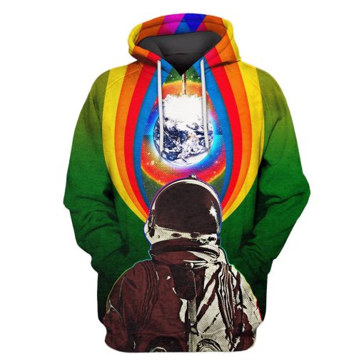 Astronaut with A Space Traveler's Guide to the Solar System Custom T-shirt - Hoodies Apparel GH110365 3D Custom Fleece Hoodies Hoodie S