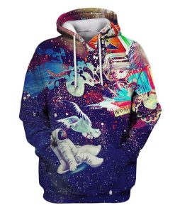 Astronaut with bird Custom T-shirt - Hoodies Apparel GH110298 3D Custom Fleece Hoodies Hoodie S