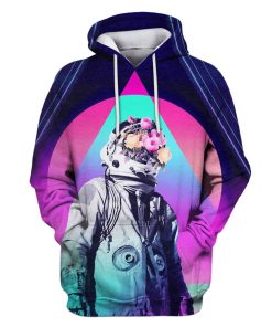 Astronaut with flowers Custom T-shirt - Hoodies Apparel GH110295 3D Custom Fleece Hoodies Hoodie S