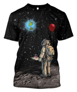 Astronaut with love in the space Custom T-shirt - Hoodies Apparel HD-GH110357 3D Custom Fleece Hoodies T-Shirt S