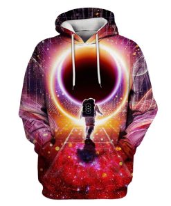 Astronaut with many planets Custom T-shirt - Hoodies Apparel GH110364 3D Custom Fleece Hoodies Hoodie S