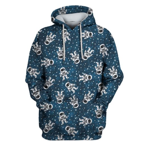 Astronauts are flying into the space Custom T-shirt - Hoodies Apparel HD-GH110616 3D Custom Fleece Hoodies Hoodie S